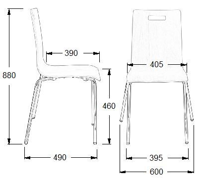 krzesło sklejkowe ST-132B biały